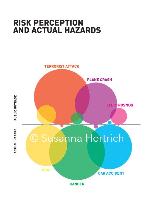 Risk perception and sctual hazards. Grafico sulla prevenzione del rischio